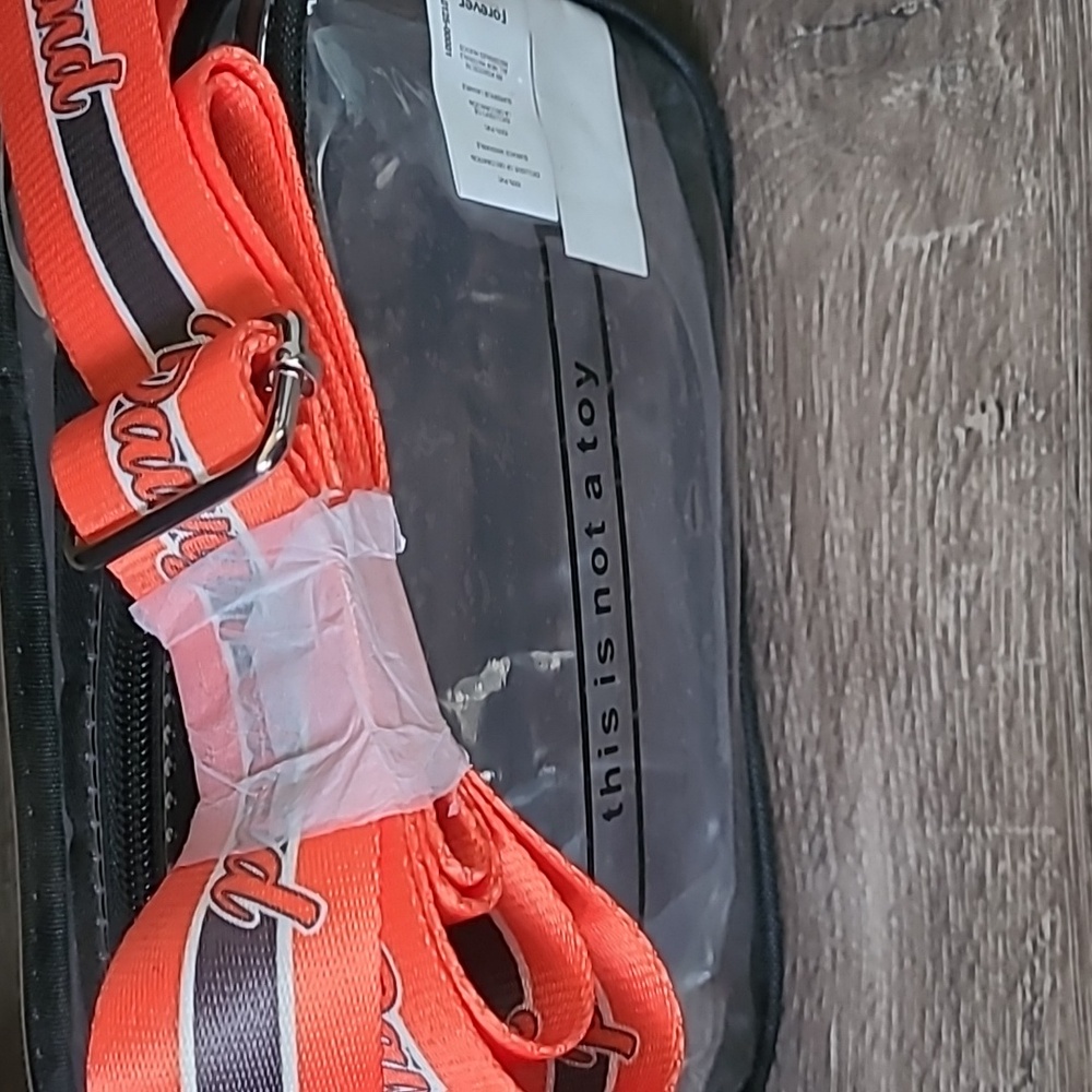 Clear Crossbody Bag with Orange Helmet Design For Cleveland Browns - Picture 6 of 6